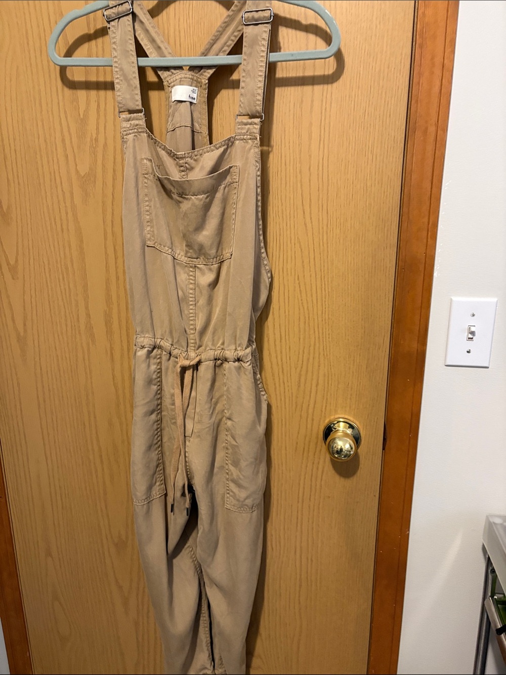 Wilfred Beige Utility Drawstring Jumpsuit